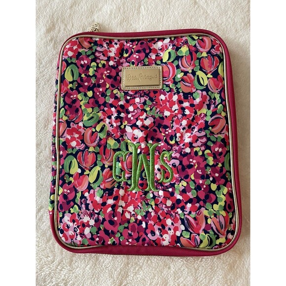 Lilly Pulitzer Laptop iPad Business School Tech Case Full Zip Sleeve 10"x 12.5" - Picture 8 of 8